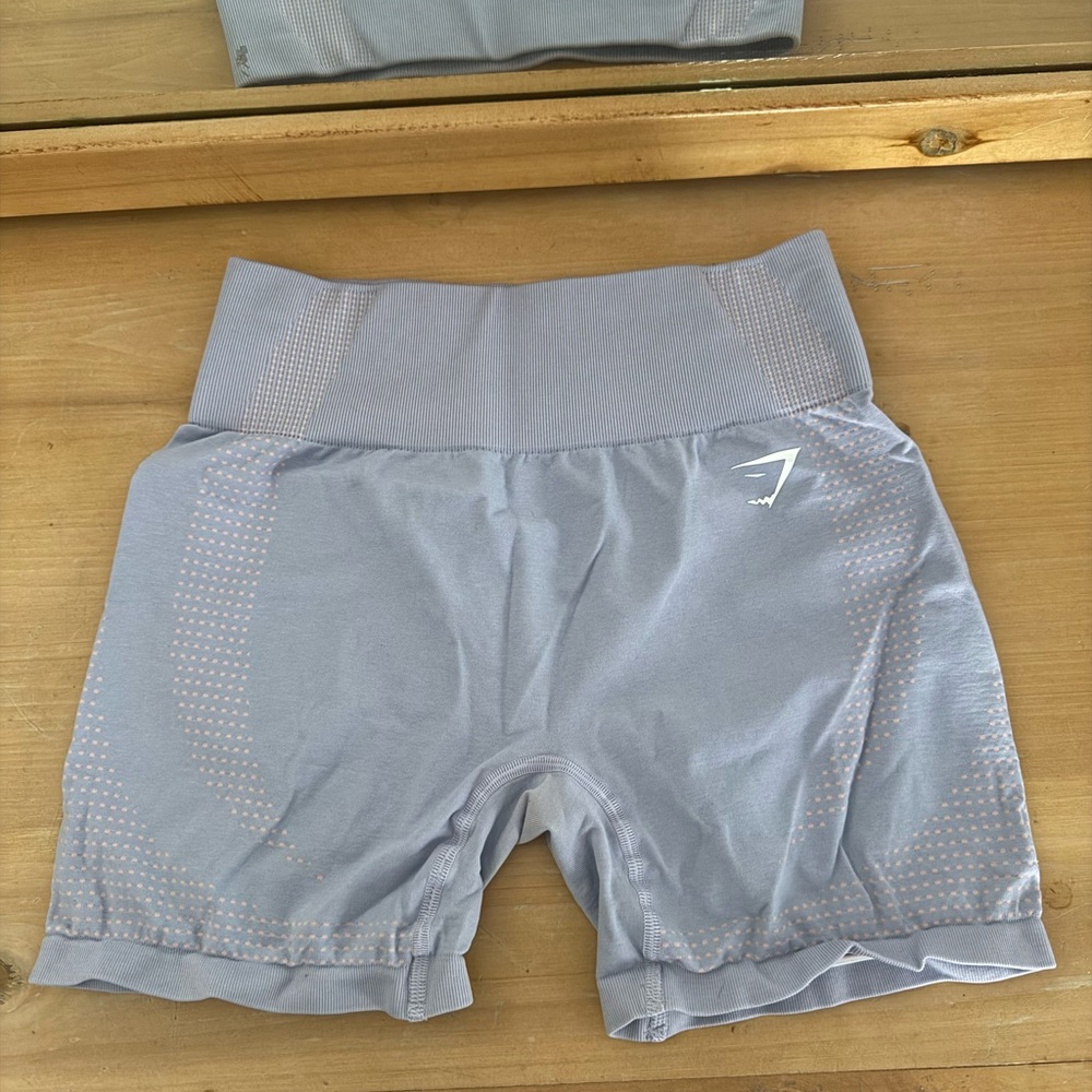 Gymshark Women's Light Blue Bike Shorts